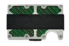 Load image into Gallery viewer, Skeleton GOAT - X-Caliber - Green Reflections - Aluminum / Carbon Fiber Wallet
