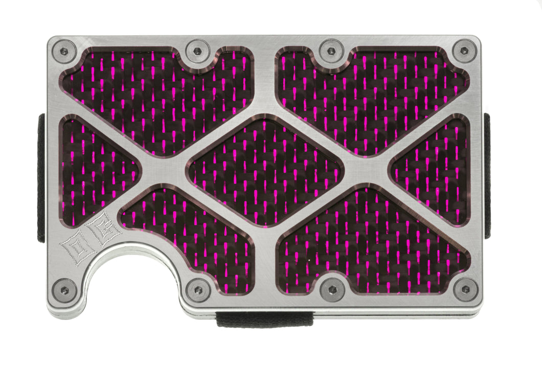 Skeleton GOAT - X-Caliber - Purple Reflections - Aluminum / Carbon Fiber Wallet