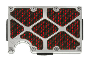 Skeleton GOAT - X-Caliber - Red Reflection - Aluminum / Carbon Fiber Wallet