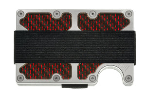 Skeleton GOAT - X-Caliber - Red Reflection - Aluminum / Carbon Fiber Wallet